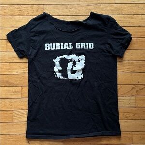 Unbranded Rare Black White Neckless Synth Band Goth Top Women’s Size Medium M